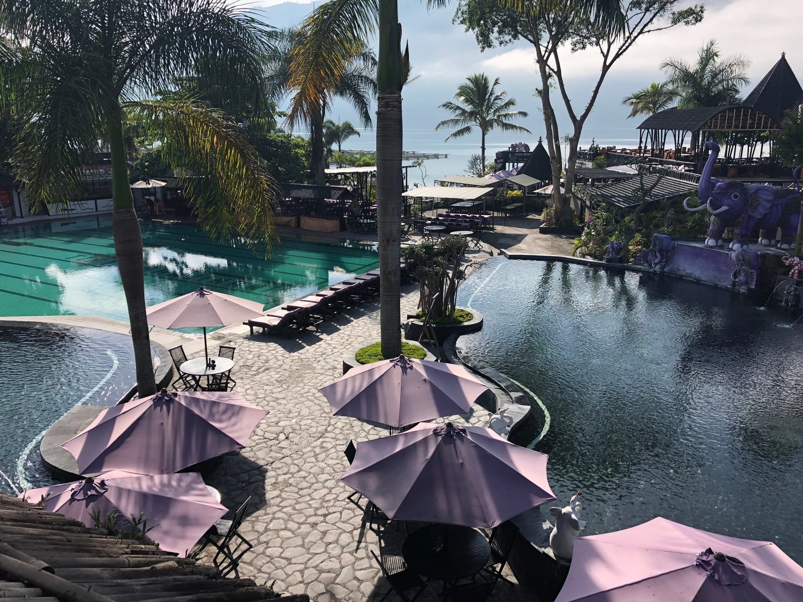 swimming pool resort umbrella in Bali