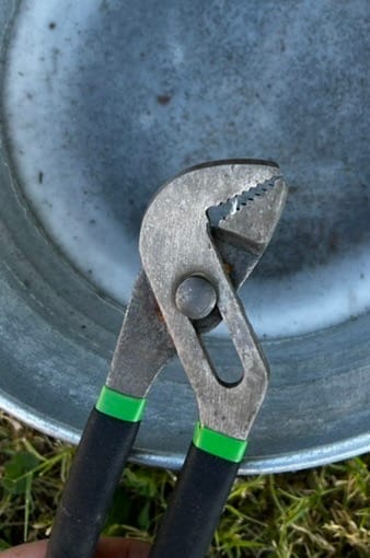 Close-up of garden pruning shears