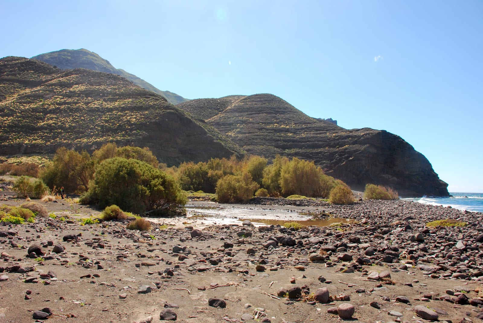 mountain landscape rock Playa del Risco in Gran Canaria