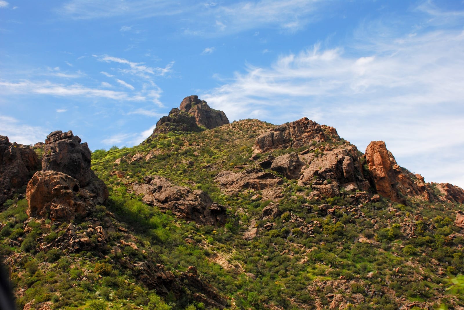 wide mountain landscape under blue sky in Gran Canaria
