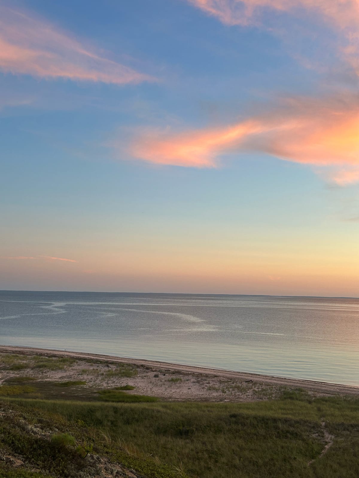cape cod bay low tide sunset reflection in Massachusetts