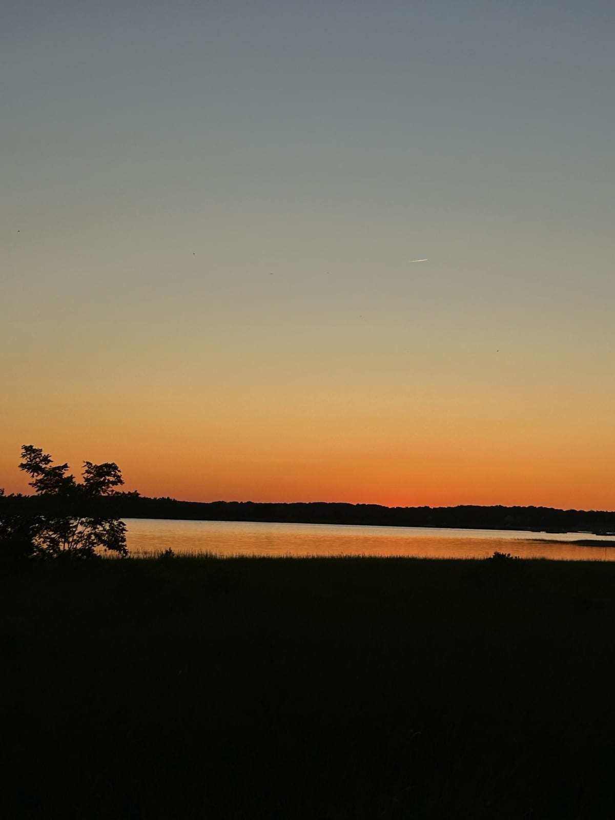 cape cod sunset minimalist horizon orange in Massachusetts