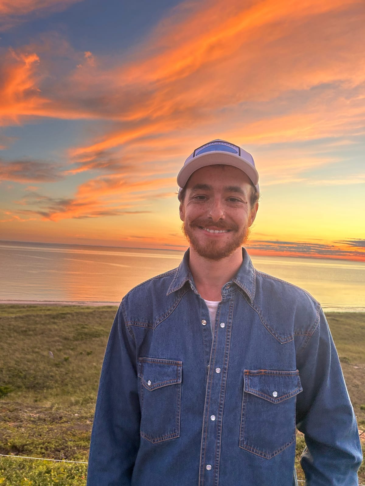 cape cod sunset portrait orange sky in Massachusetts