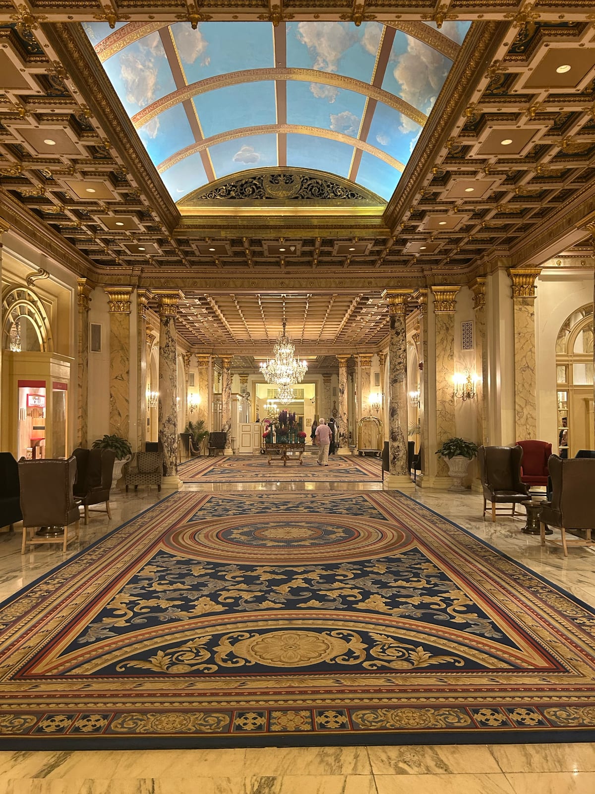 fairmont copley plaza lobby ornate ceiling in Massachusetts