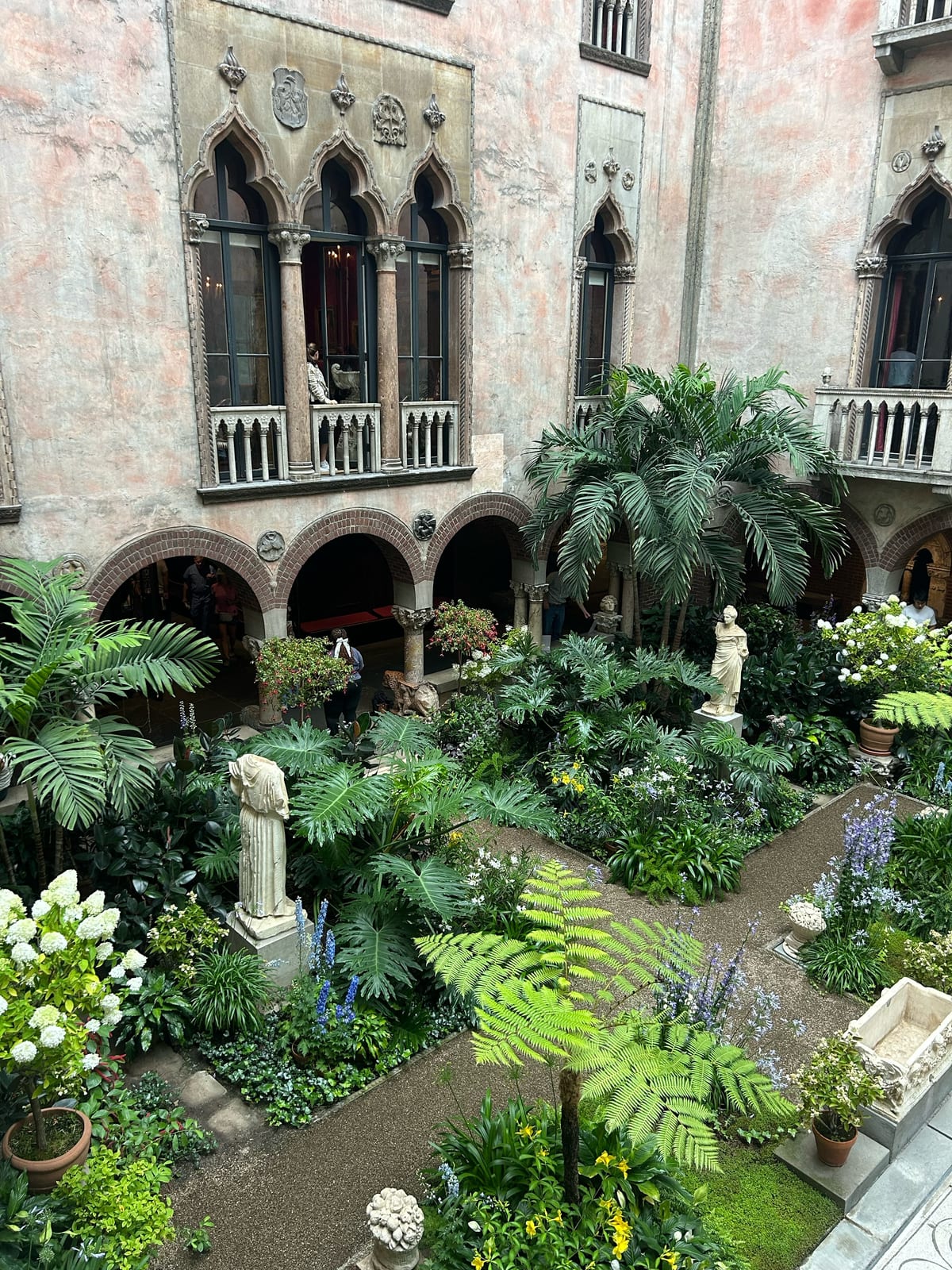 isabella stewart gardner museum courtyard ferns in Massachusetts