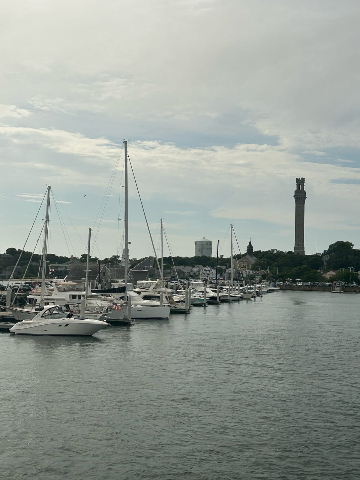 provincetown harbor sailboats lighthouse in Massachusetts