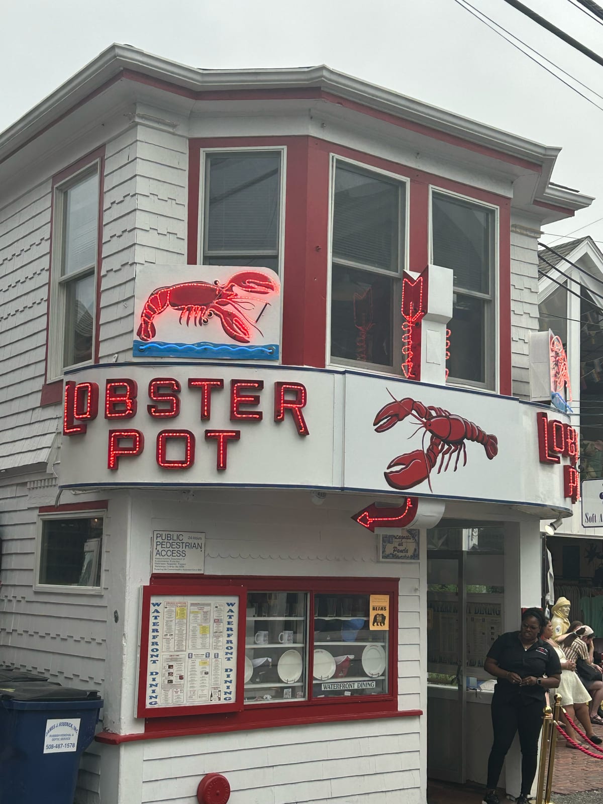 provincetown lobster pot restaurant neon sign in Massachusetts