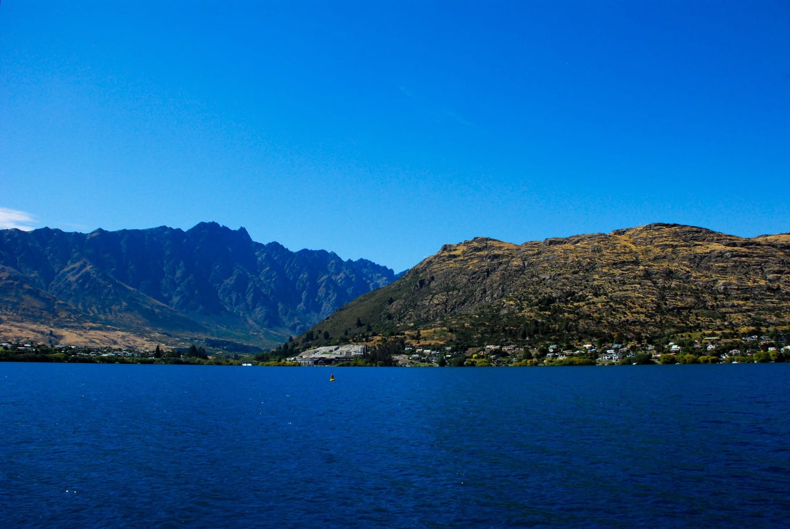 blue water mountain Queenstown Hill Walking Track in New Zealand
